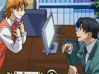 Lingeries office anime girl fingering wetpussy